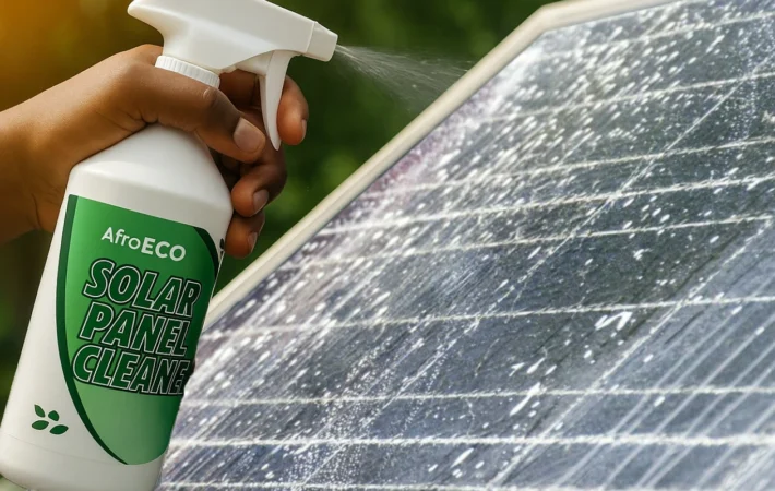 AfroECO Solar Panel Cleaner in use